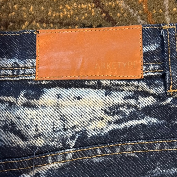 Arket Blue Straight Jeans‎ with Acid-Wash Effect - Picture 6 of 7